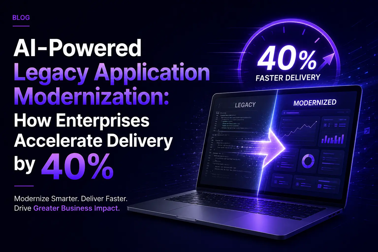 AI-Driven Legacy Application Modernization: How Enterprises Accelerate Delivery by 40%